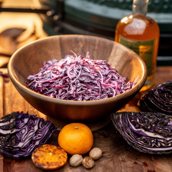 Grilled Red Cabbage Slaw from Tom Booton at the Grill The Dorchester | Christmas recipes | Vegetarian | Roasting Big Green Egg
