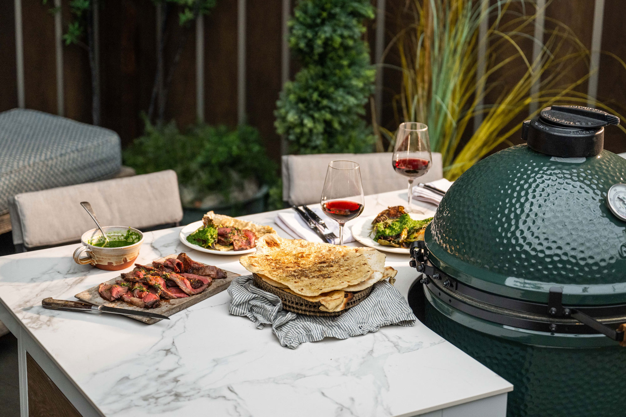 Big Green Egg 50th Outdoor Cooking Island | EO Kitchens | Outdoor kitchen isalnd