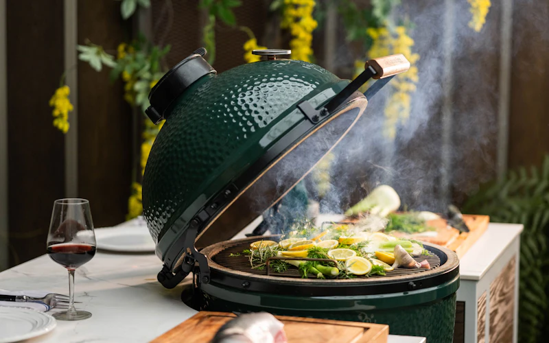 Big Green Egg 50th Outdoor Cooking Island | EO Kitchens | Outdoor kitchen isalnd