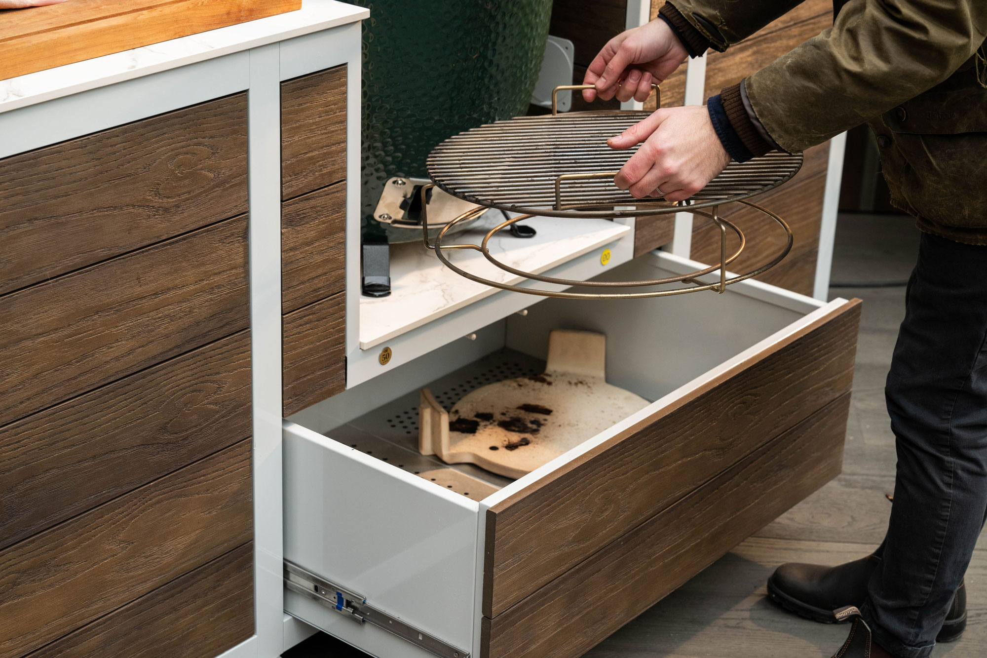 Big Green Egg 50th Outdoor Cooking Island | EO Kitchens | Outdoor kitchen isalnd