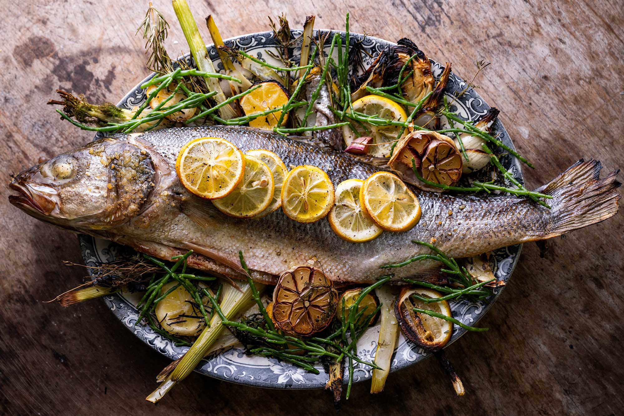 BAKED SEA BASS WITH LEMON AND FENNEL | Tom Aikens | 50 Recipes 50th Anniversary | Big Green Egg