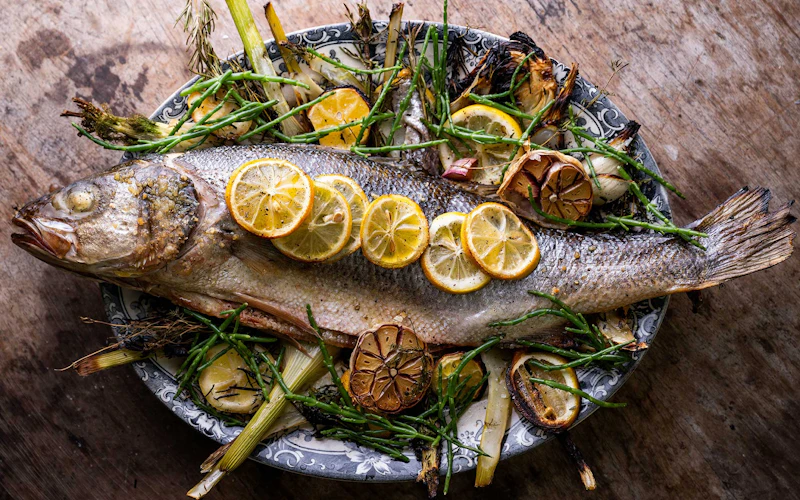 BAKED SEA BASS WITH LEMON AND FENNEL | Tom Aikens | 50 Recipes 50th Anniversary | Big Green Egg