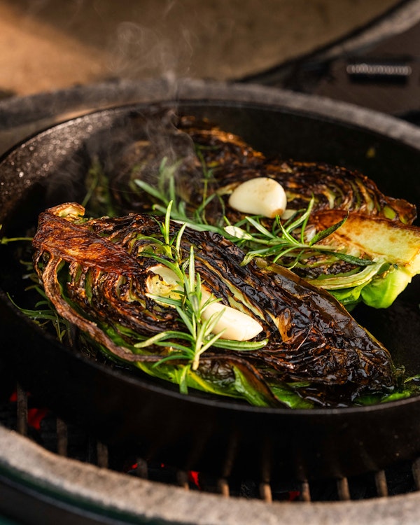 GRILLED HISPI CABBAGE with GREMOLATA  | Tom Aikens | 50 Recipes 50th Anniversary | Big Green Egg