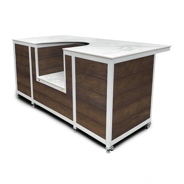 Outdoor Kitchen Island Auro Top with Antique Oak