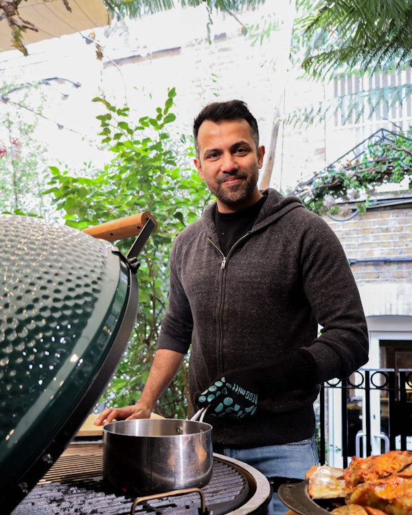 Karan Gokani Chef and Founder of Hoppers restaurants | 50 recipes | 50th Anniversary | Easter Feast | Slow cooked Lamb Shoulder | Big Green Egg