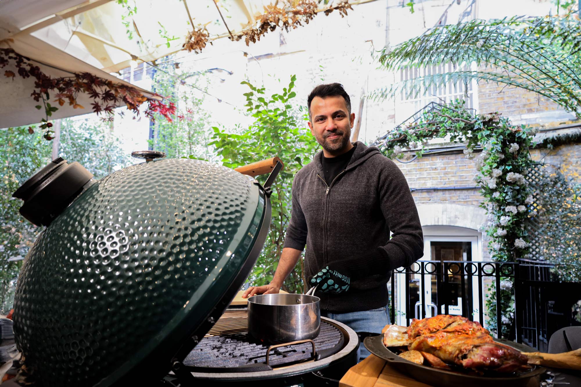 Karan Gokani Chef and Founder of Hoppers restaurants | 50 recipes | 50th Anniversary | Easter Feast | Slow cooked Lamb Shoulder | Big Green Egg