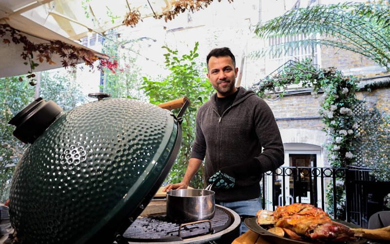Karan Gokani Chef and Founder of Hoppers restaurants | 50 recipes | 50th Anniversary | Easter Feast | Slow cooked Lamb Shoulder | Big Green Egg