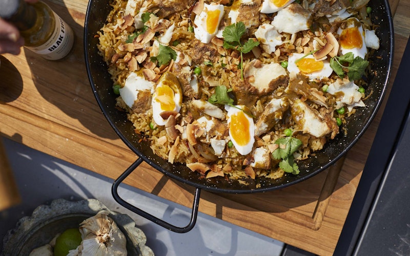Matt Burgess | Smoked Cod, Curried Rice, Boiled Eggs |50 Recipes | Big Green Egg
