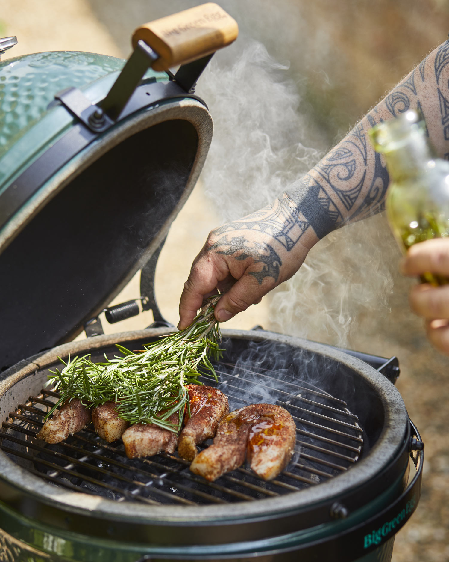 Matt Burgess | 50 Recipes | Salted Pork Salad With Blak Fire Dressing | Pork | Grilling recipes | Big Green Egg