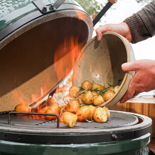 Smoky new potatoes with seaweed butter and Cornish Gouda | Gill Meller 50 Recipes | Veggie recipes | Grilling | Pan Cooking | Big Green Egg