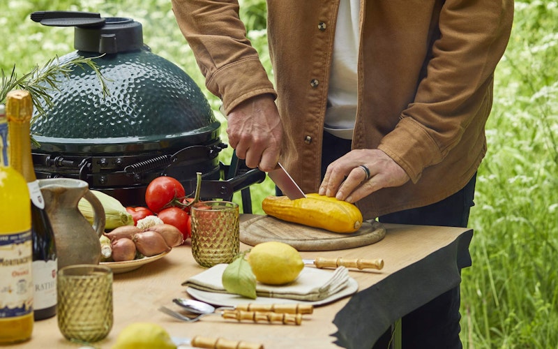 Handmade English Cedar Feasting Table | Tables and bases | Big Green Egg