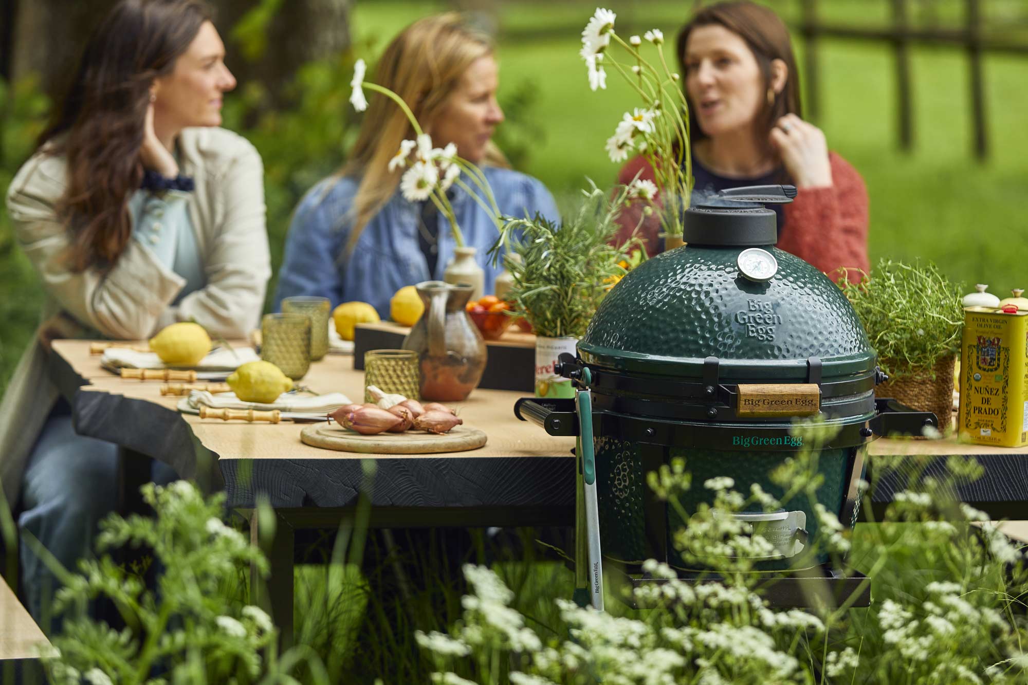 Handmade English Cedar Feasting Table | Tables and bases | Big Green Egg