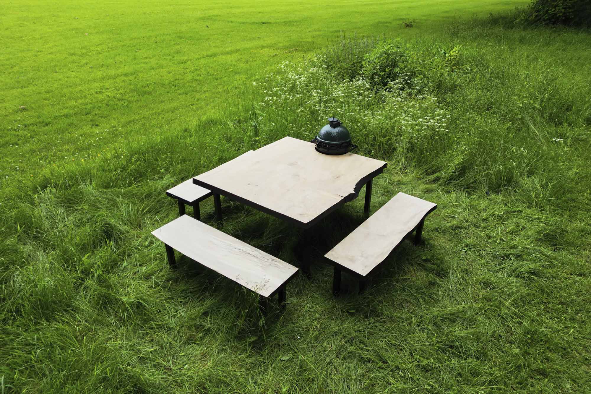 Handmade English Cedar Feasting Table | Tables and bases | Big Green Egg