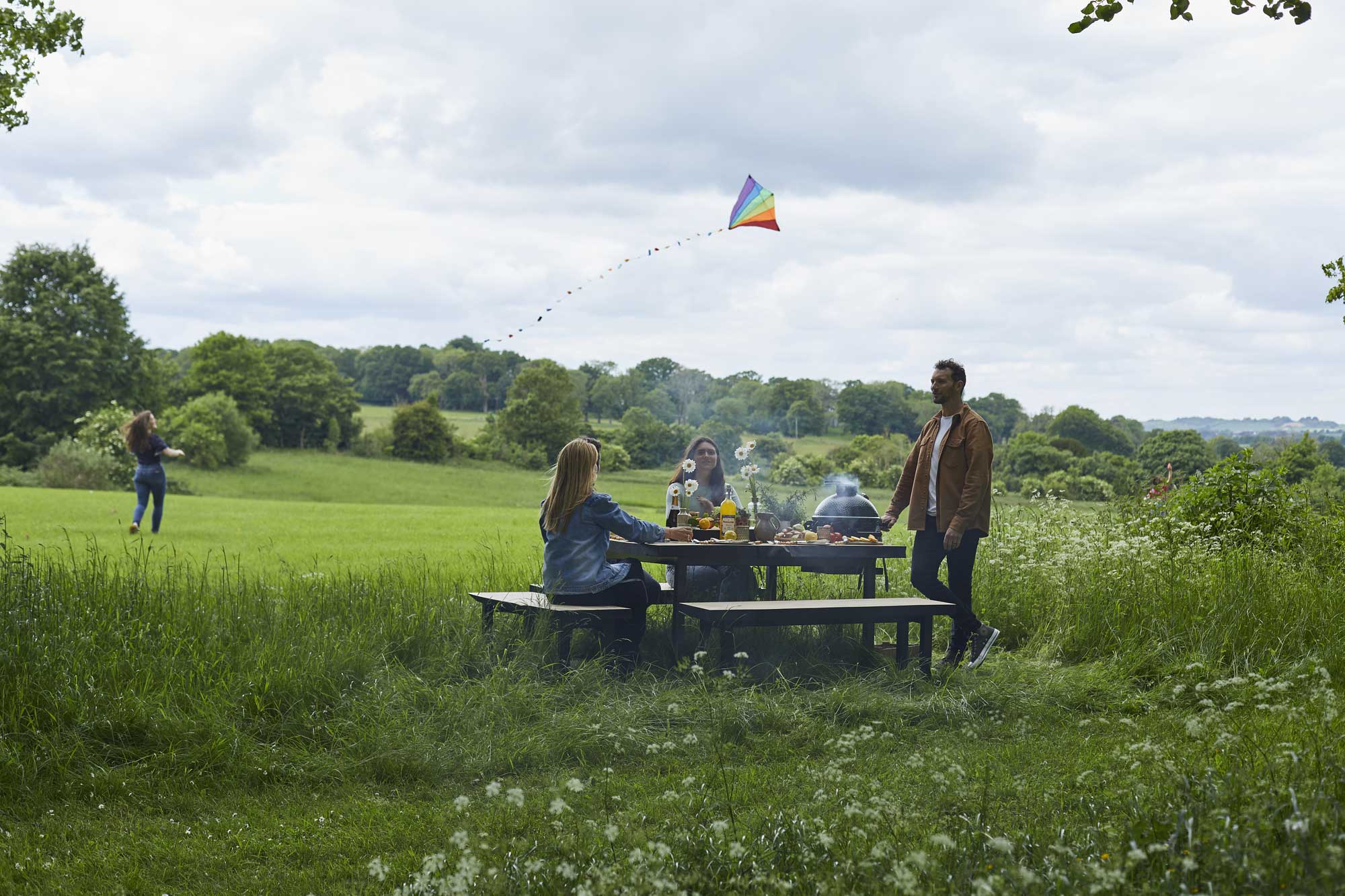 Handmade English Cedar Feasting Table | Tables and bases | Big Green Egg