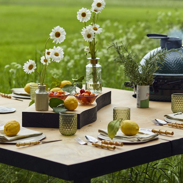 Handmade English Cedar Feasting Table | Tables and bases | Big Green Egg