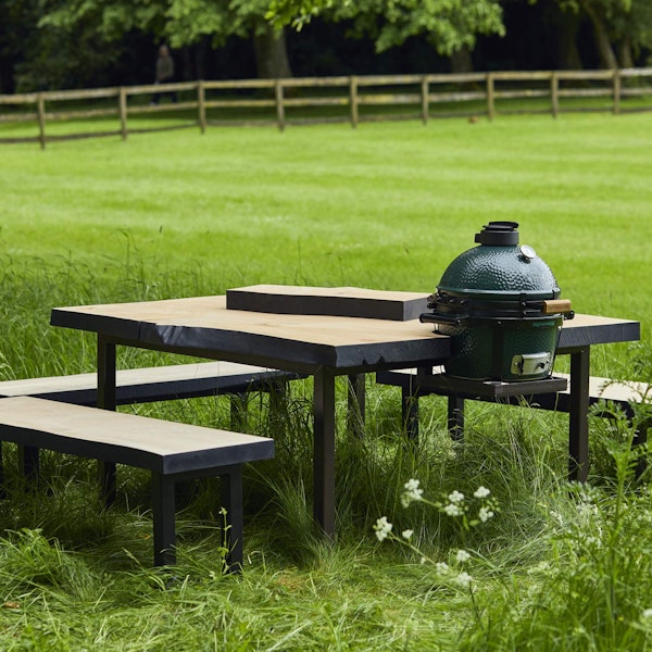Handmade English Cedar Feasting Table | Tables and bases | Big Green Egg