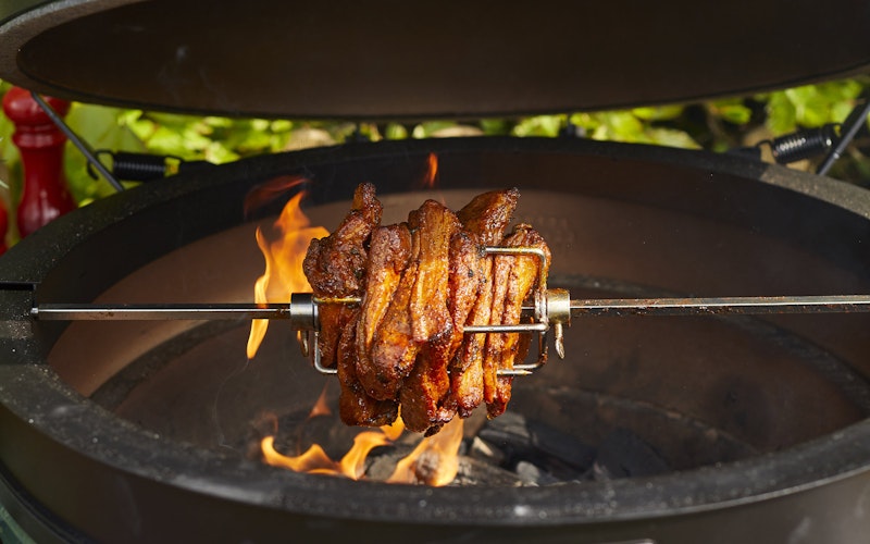 Rotisserie Lamb Belly Kebabs | Tom Hamblet 50 Recipes | Lamb | Rotisserie Recipes | Big Green Egg