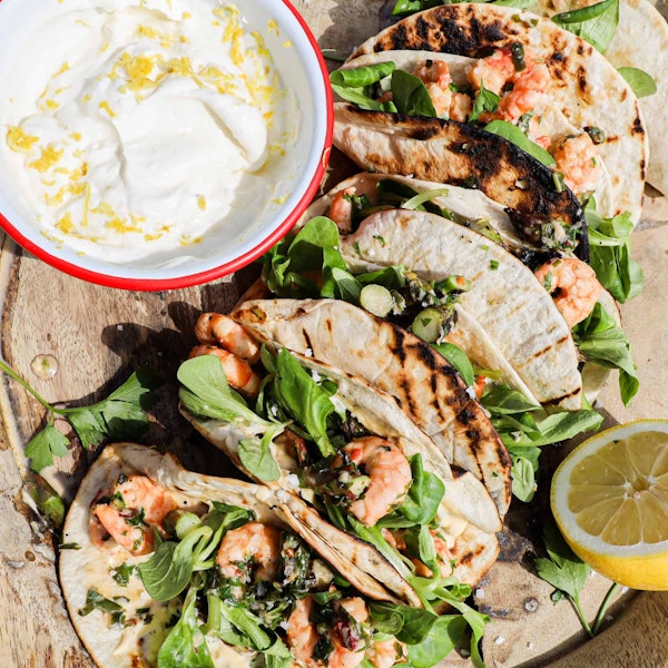 Prawn and Asparagus Tacos