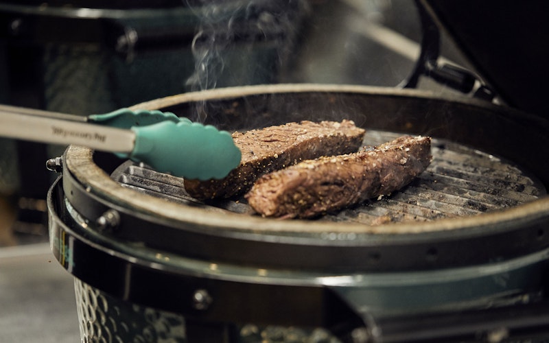 A dark red strip of muscle cut with a deep, almost offal-y flavour