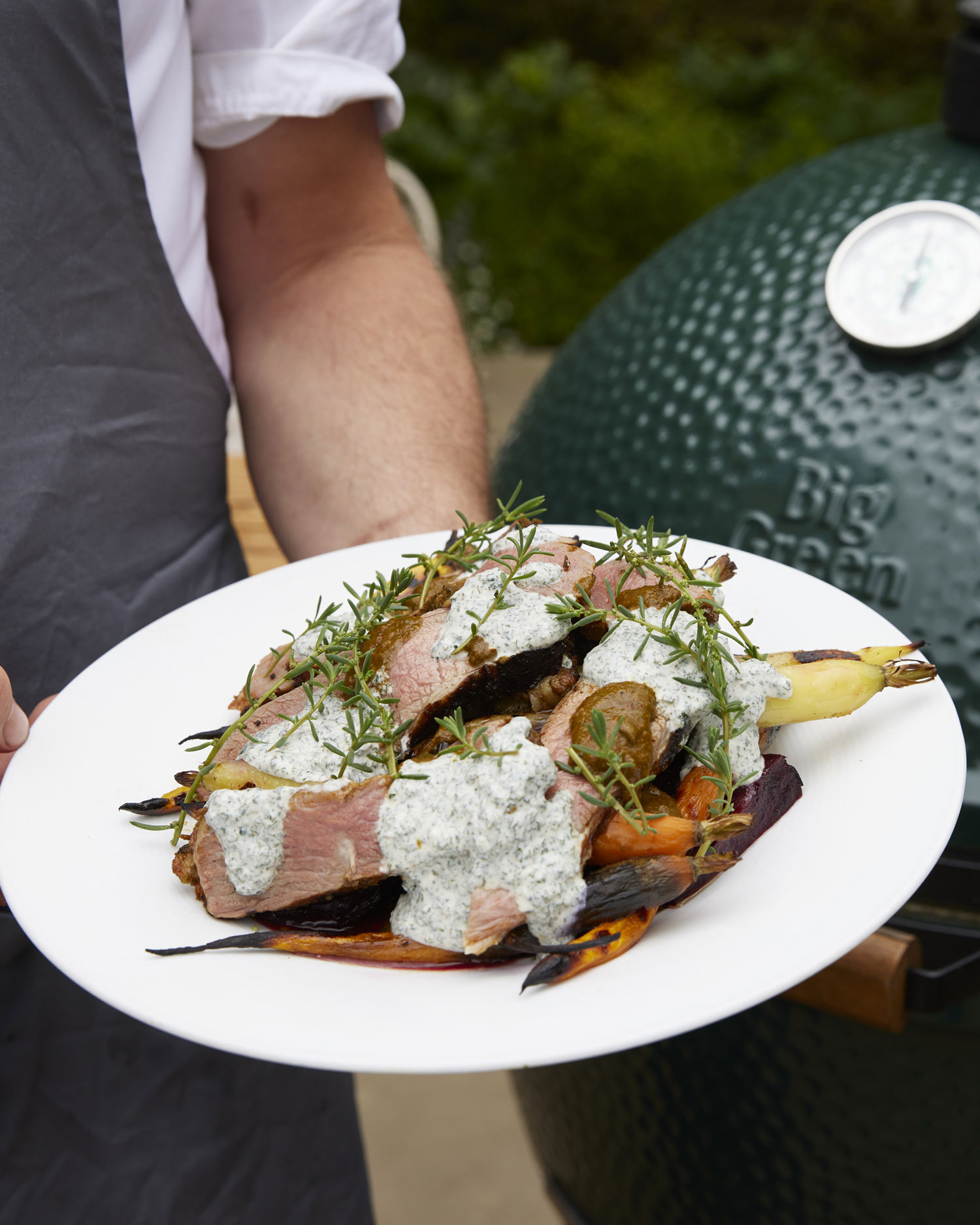HARISSA LAMB LEG WITH CARROTS AND PICKLED BEETS | Goodwood 50 Recipes | Lamb recipes | Grilling | Roasting | Big Green Egg