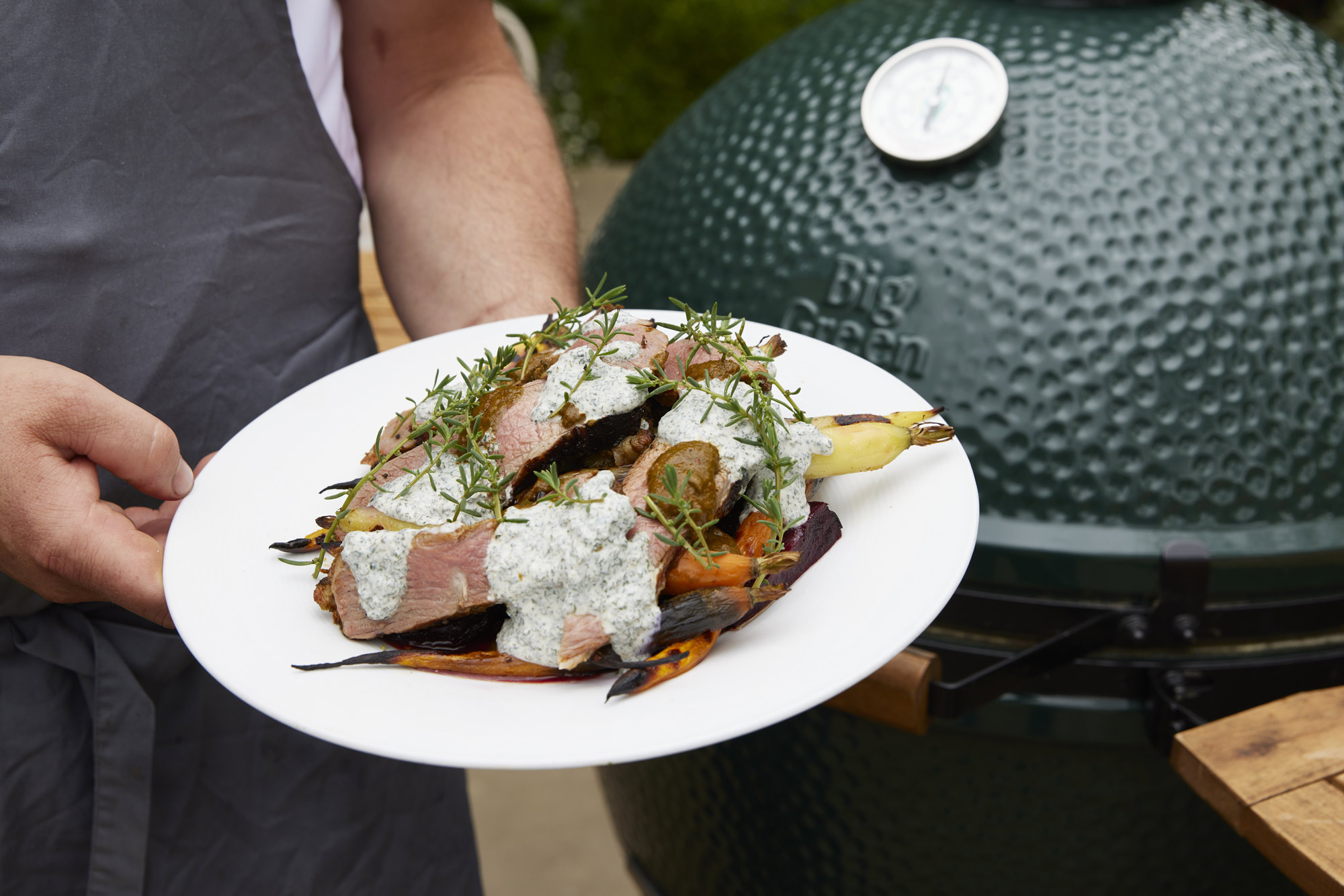 HARISSA LAMB LEG WITH CARROTS AND PICKLED BEETS | Goodwood 50 Recipes | Lamb recipes | Grilling | Roasting | Big Green Egg