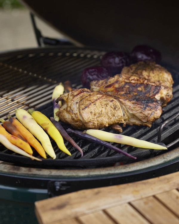 HARISSA LAMB LEG WITH CARROTS AND PICKLED BEETS | Goodwood 50 Recipes | Lamb recipes | Grilling | Roasting | Big Green Egg