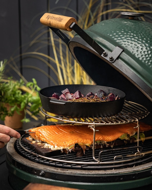 Maple-glazed salmon with roasted beetroot and whipped feta | Jim Brown | 50 Recipes | Big Green Egg