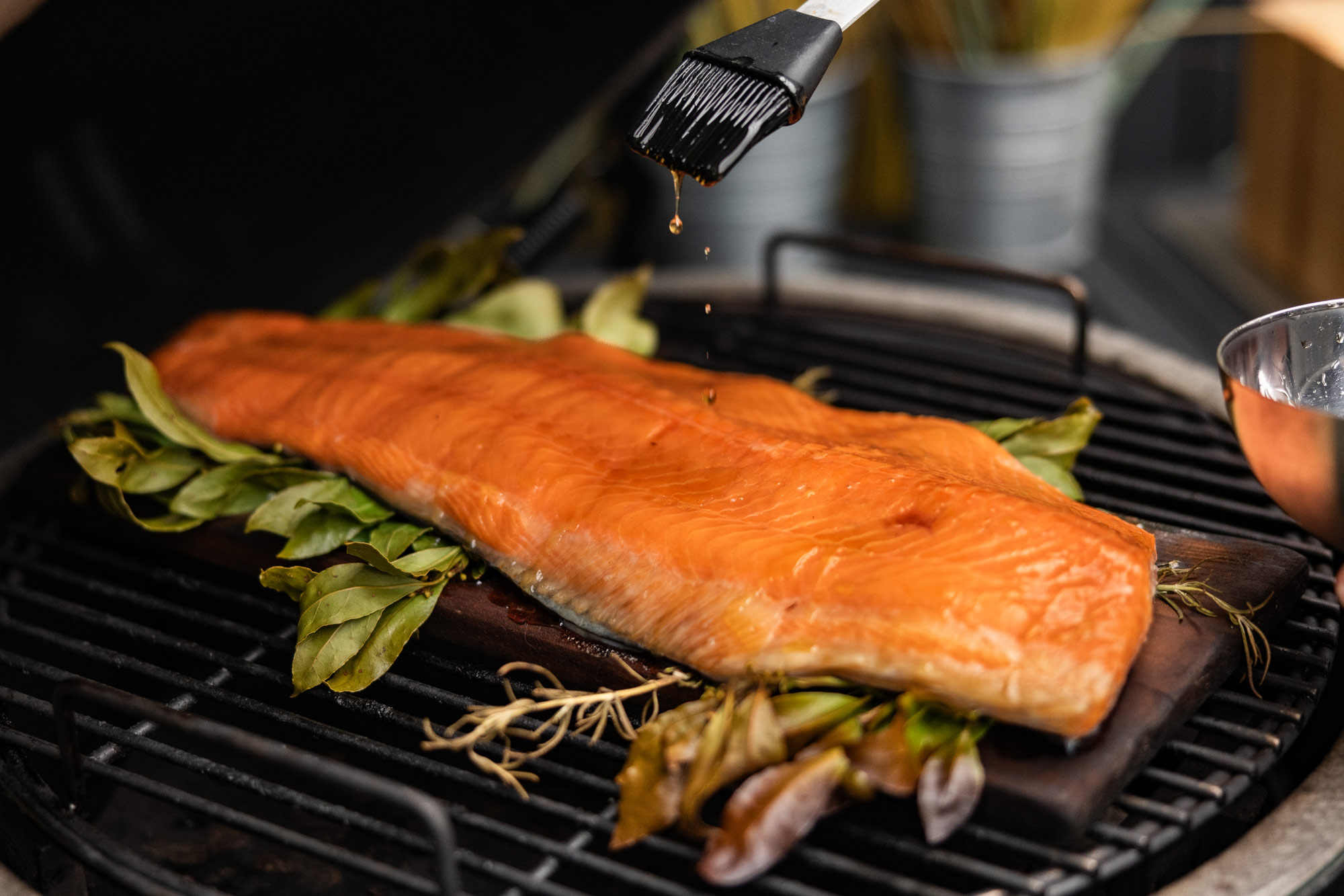 Maple-glazed salmon with roasted beetroot and whipped feta | Jim Brown | 50 Recipes | Big Green Egg