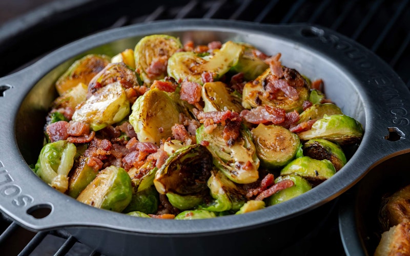 Brussels Sprouts, Bacon and Chestnuts | 50 Recipes | Big Green Egg