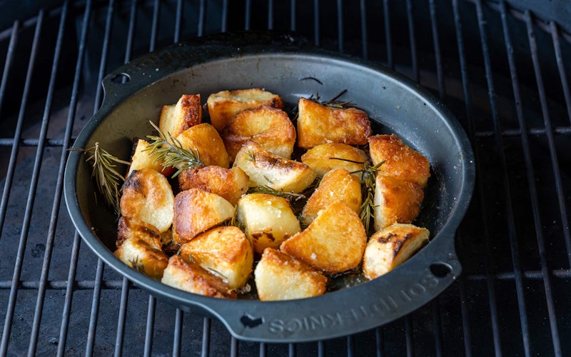 Herby Duck Fat Roast Potatoes | 50 Recipes | Christmas | Roasting | Big Green Egg