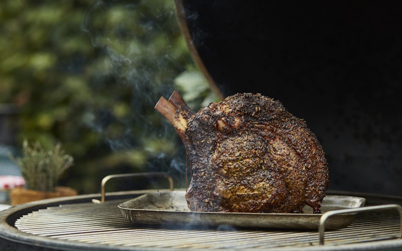 Pastrami Spiced Rib of Beef with Mustard and Horseradish Mayonnaise | Tom Kerridge 50 Recipes | Roasting | Beef recipes | Big Green Egg