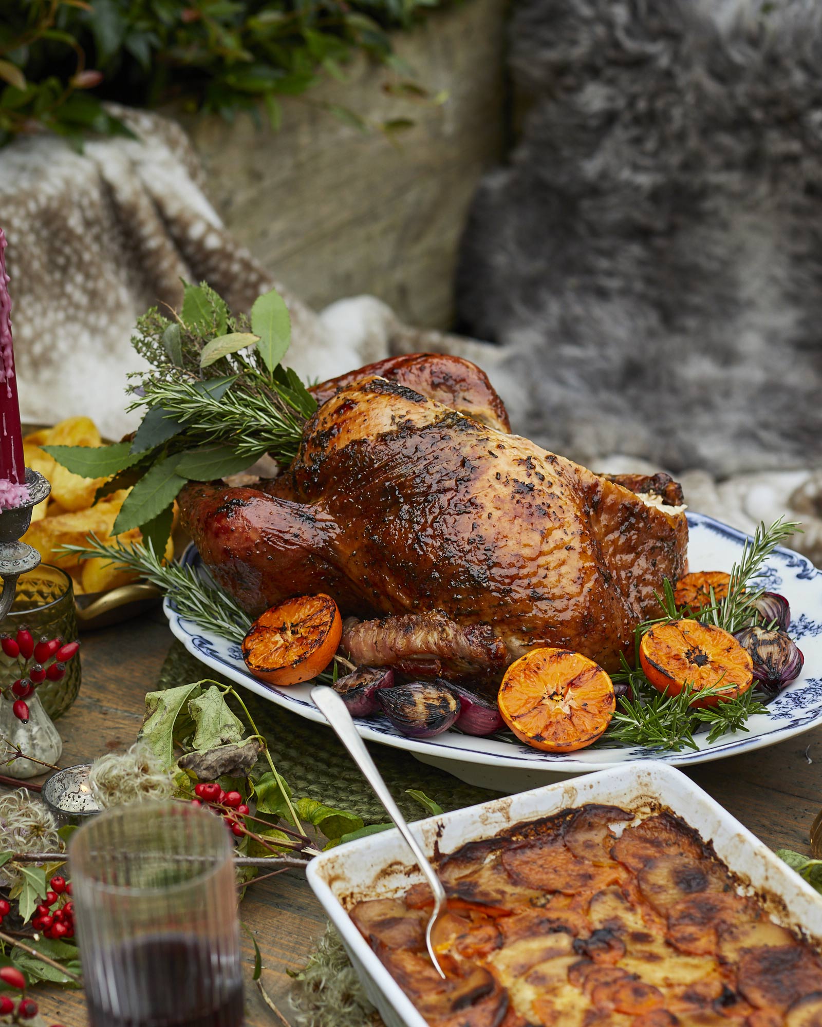 Marmalade Glazed Turkey with Rye Bread Sauce | Tom Kerridge 50 Recipes | Roasting | Turkey recipes | Big Green Egg