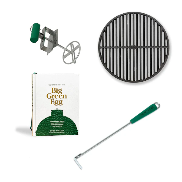 cooking fish big green egg best accessories DOLAMOTY Expander Rack Kit with Drip Pan for Large, Green Egg Replacement Parts, Eggspander Rack for BGE 5 Piece Kit Conveggtor Basket with Removable System This ingenious system allows a variety of set Roasted sea bass with herb