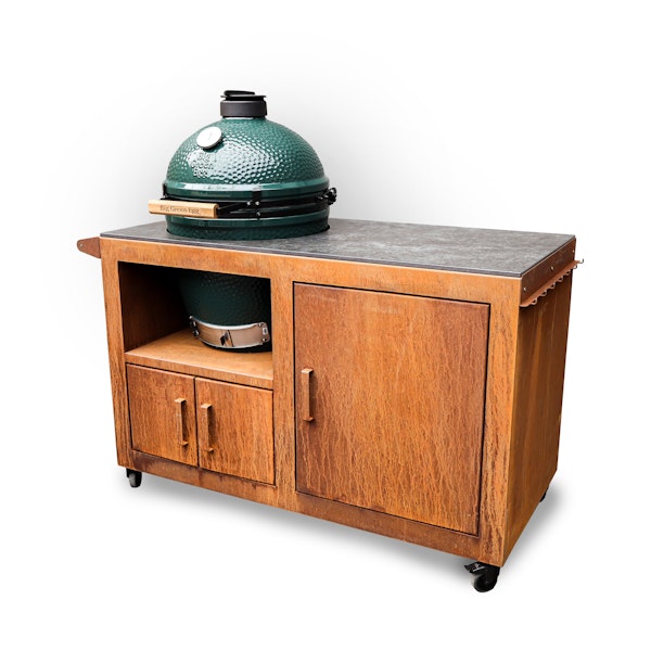 Corten Steel Kitchen for Large Big Green Egg | Bases | Big Green Egg