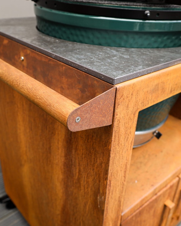 Corten Steel Kitchen for Large Big Green Egg  | Bases | Big Green Egg