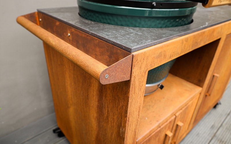 Corten Steel Kitchen for Large Big Green Egg  | Bases | Big Green Egg