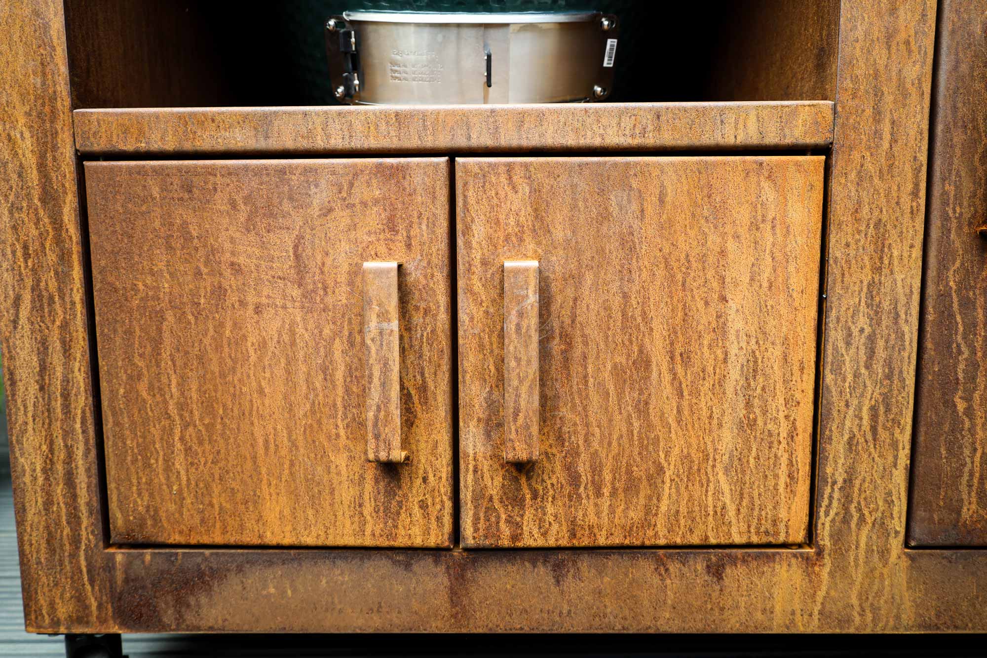 Corten Steel Kitchen for Large Big Green Egg  | Bases | Big Green Egg