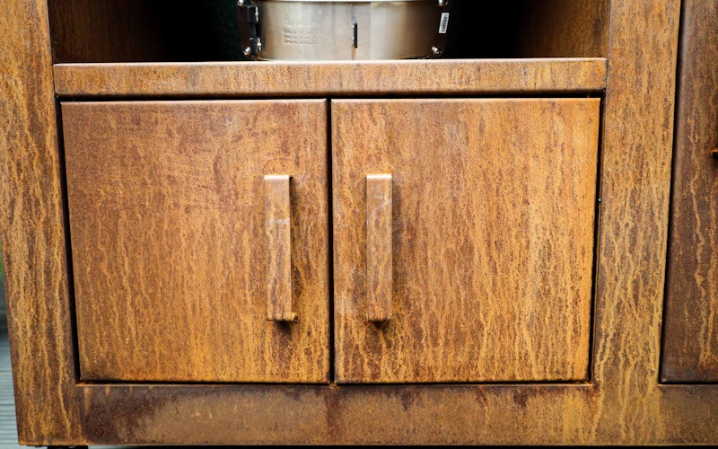 Corten Steel Kitchen for Large Big Green Egg  | Bases | Big Green Egg