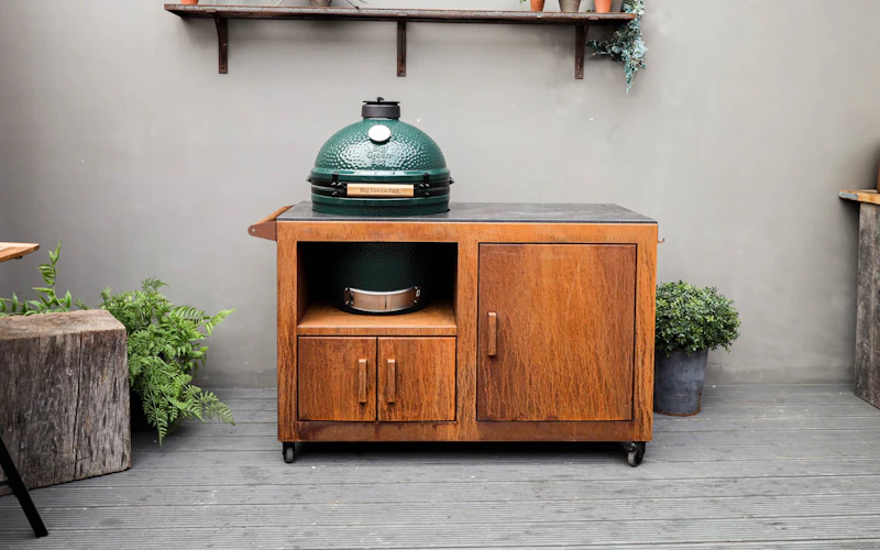 Corten Steel Kitchen for Large Big Green Egg | Bases | Big Green Egg