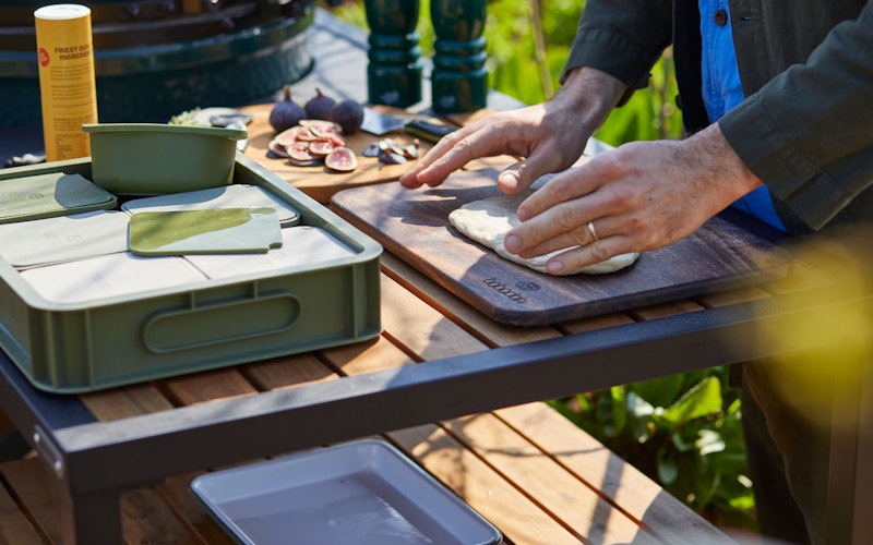 BABADOH DOUGH PROOFING TRAY WITH WALNUT BOARD | Bubadoh proofing containers  | Pizza Accessories | Big Green Egg
