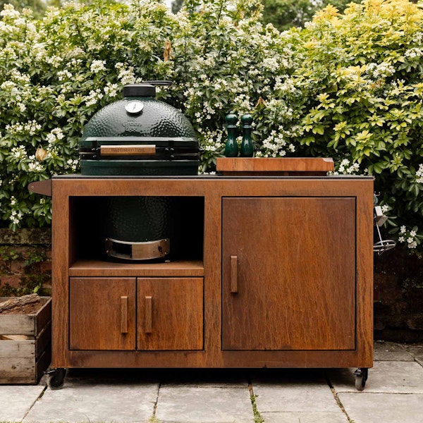 Corten Steel Kitchen for Large Big Green Egg | Bases | Big Green Egg