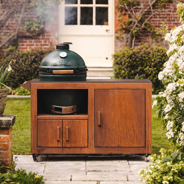 Corten Steel Kitchen for Large Big Green Egg | Bases | Big Green Egg