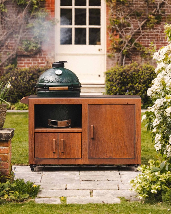 Corten Steel Kitchen for Large Big Green Egg  | Bases | Big Green Egg