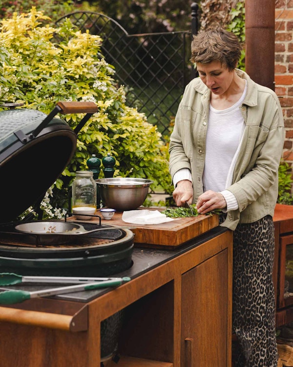 Corten Steel Kitchen for Large Big Green Egg  | Bases | Big Green Egg