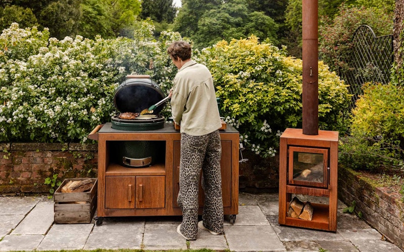 Corten Steel Kitchen for Large Big Green Egg  | Bases | Big Green Egg