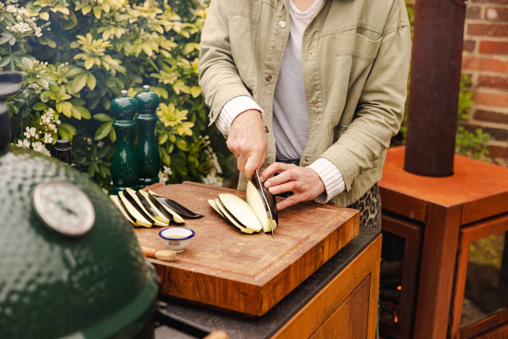 Corten Steel Kitchen for Large Big Green Egg  | Bases | Big Green Egg