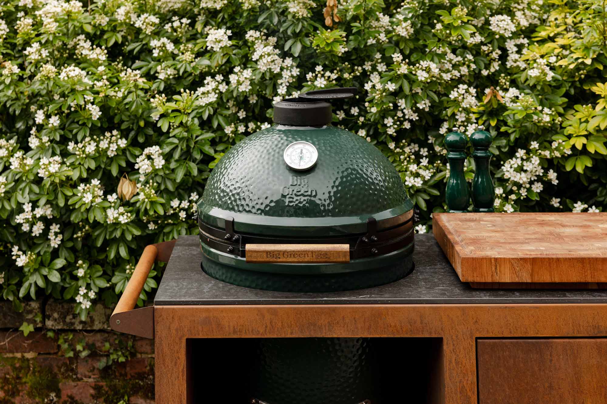 Corten Steel Kitchen for Large Big Green Egg  | Bases | Big Green Egg