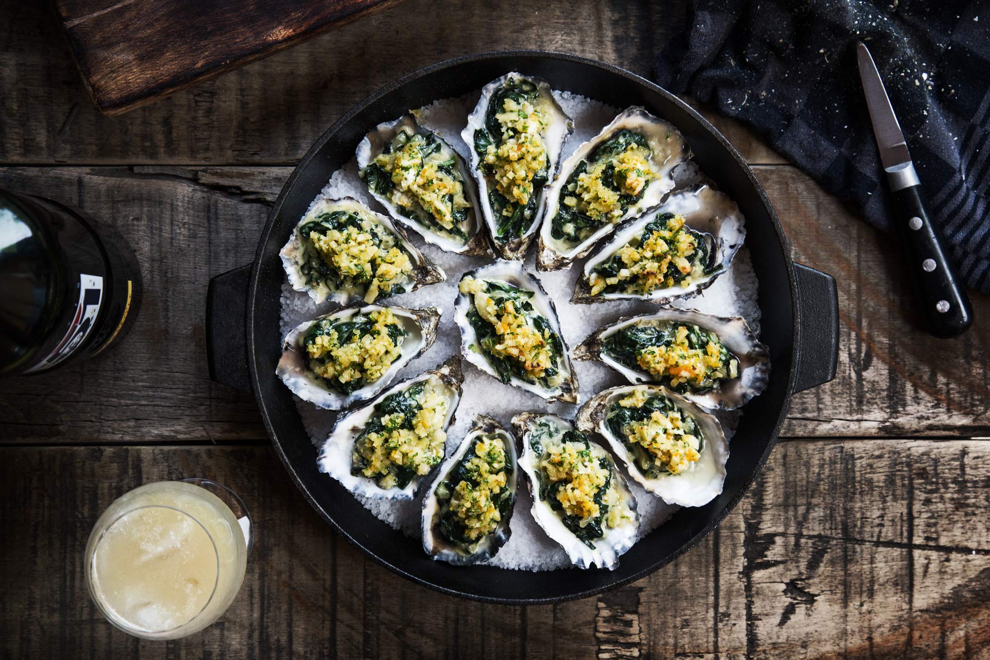 Oysters au Gratin with Spinach and Pernod | Oysters | Oyster Recipe | Seafood | Baking