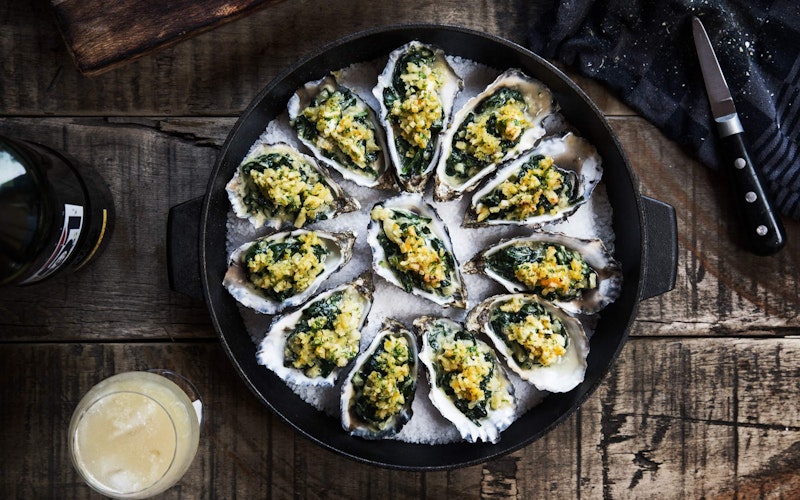 Oysters au Gratin with Spinach and Pernod | Oysters | Oyster Recipe | Seafood | Baking