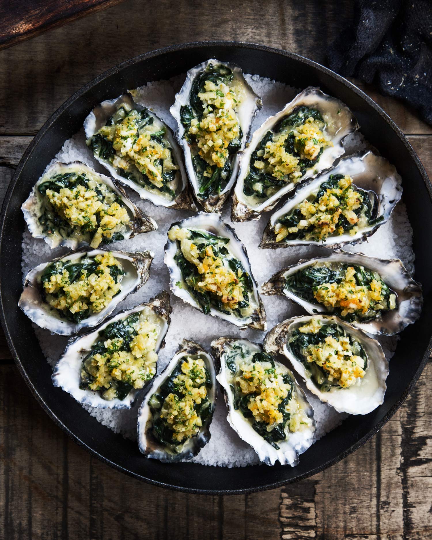 Oysters au Gratin with Spinach and Pernod | Oysters | Oyster Recipe | Seafood | Baking